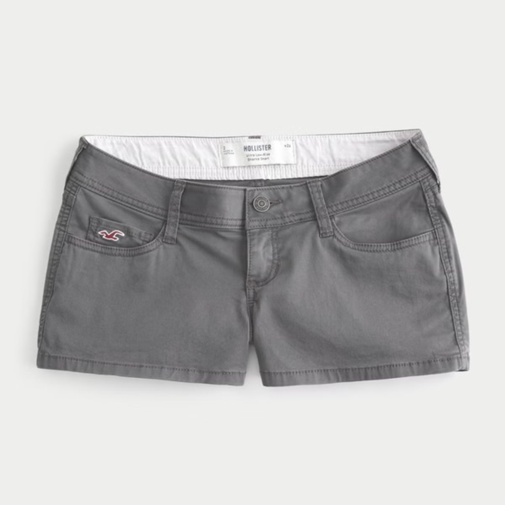 Hollister Women's Low-rise Charcoal Jean Shorts